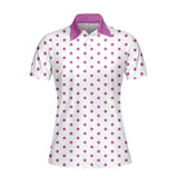 Ponytail Pink Polka Dot Polo Shirt