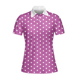 Hello Pink Polka Dot Polo Shirt