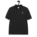 P& P Black Embroidered Polo Shirt